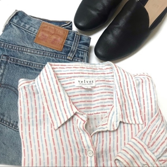 VELVET by Graham & Spencer Striped Popover - Picture 2 of 6